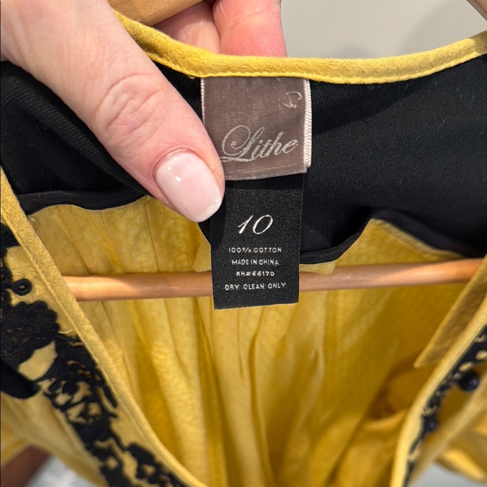Anthropologie Yellow and Black Dress - Picture 2 of 3